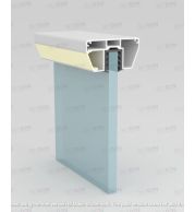 Handrail HR-13 LED Aluminum Glass Railing Handrail Profile for Balcony and Staircase, Modern Lighting Ready Design, Durable Finish, Easy Installation for Premium Projects 